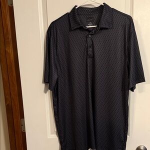 Greg Norman Collection Black Textured Polo Shirt